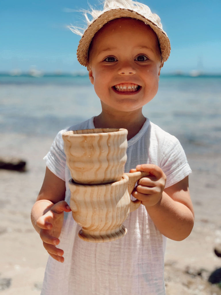Wooden Funnel & Large Cup set ~ Explore Nook